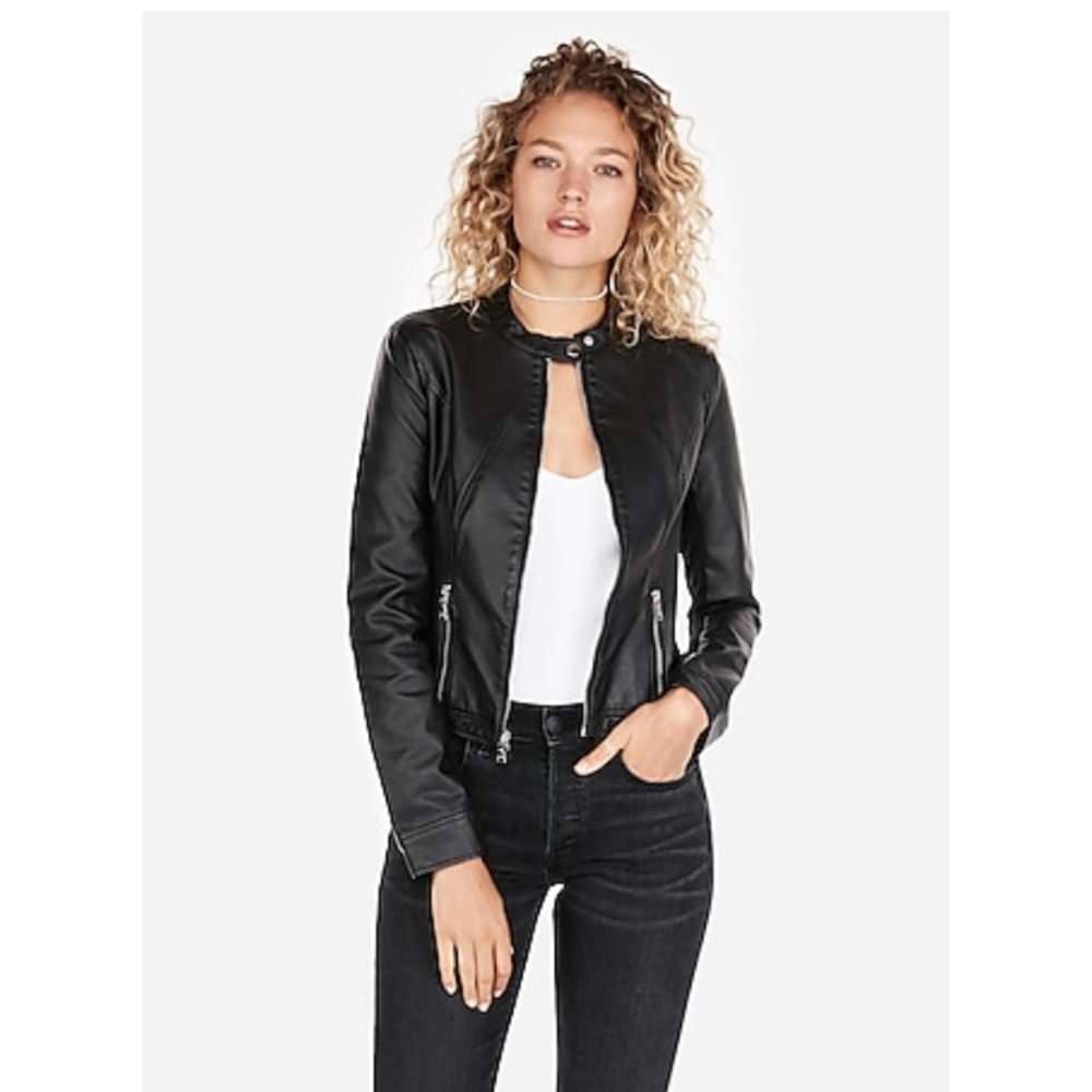 Express Faux Leather Black Jacket